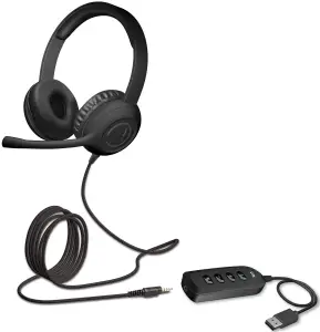 Cyber Acoustics AC-5812 Stereo Headset with USB and 3.5mm