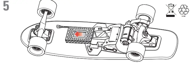 RazorX Cruiser Electric Skateboard -- Batte5y1