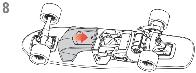 RazorX Cruiser Electric Skateboard -- Battery8