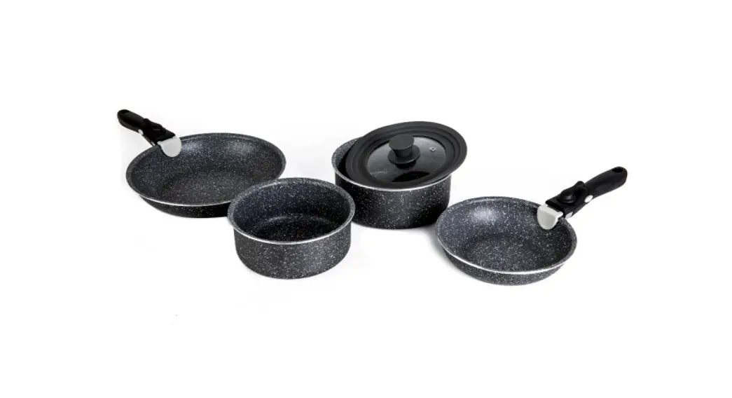 Kogan Ovckwstak7 Moderno 7 Piece Stackable Marble Non Stick Cookware Set User Guide