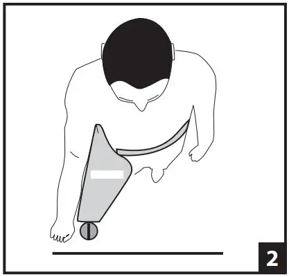 DJO 1-1344-4-06000 UltraSling IV ER 15 Degree Left Large User Guide - Align cushion on the injured side at waist level with the ball (front) away from your body