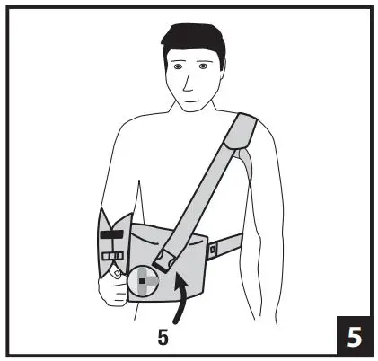 DJO 1-1344-4-06000 UltraSling IV ER 15 Degree Left Large User Guide - Reattach the shoulder strap to buckle at front of cushion