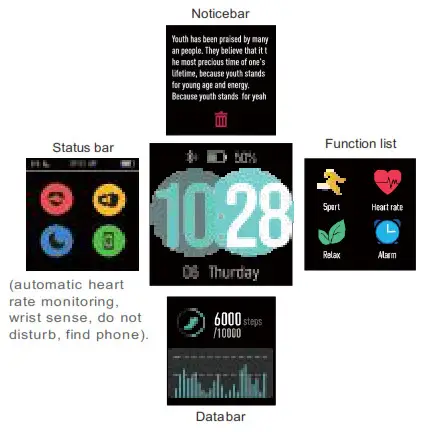 Makibes ID205L 1.3 Inch Smartwatch IP68 Waterproof - Function Button 2