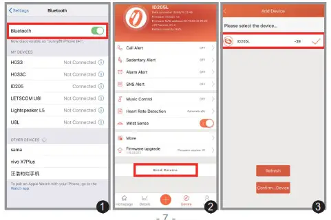 Makibes ID205L 1.3 Inch Smartwatch IP68 Waterproof - Pairing the Watch with Your Phone 2