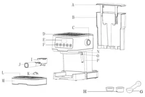 Kmart CM5403E-SA Espresso Coffee Maker Instruction - COFFEE MAKER PART