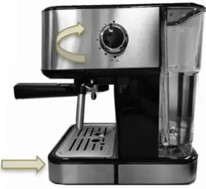 Kmart CM5403E-SA Espresso Coffee Maker Instruction - filter holder 3