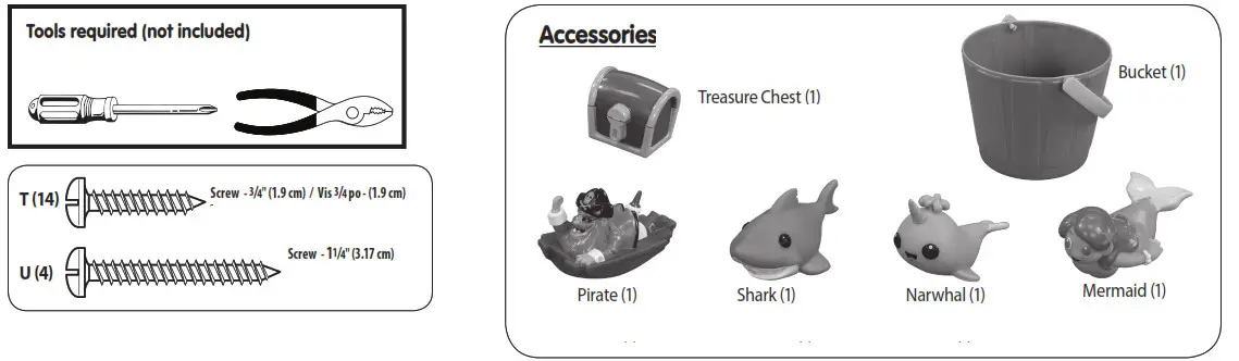 little tikes 651359M Island Wavemaker Water Parts List