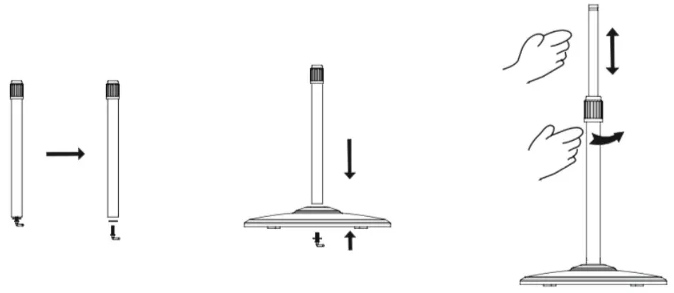 teesa TSA8024 Stand Fan With Remote Control - BASE