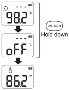 OMRON ET720 No Touch Forehead Thermometer - display