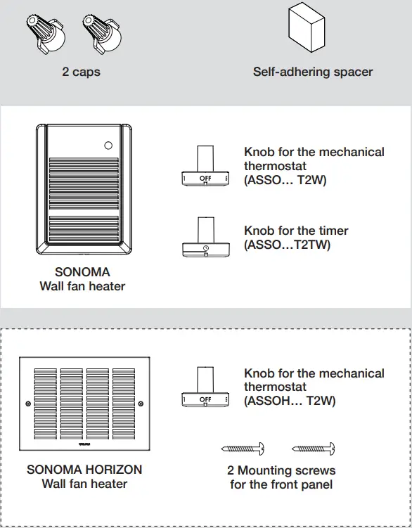 STELPRO ASSOH Series Sonoma Horizon Fan Heater -IN THE BOX