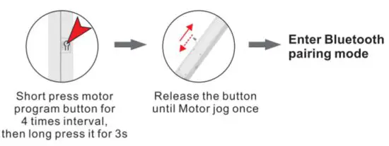 Guangdong A Oktechnology Grand Developmentco AM20D50N Plantation Shutter Motor - Send motor to Bluetooth pairing mode