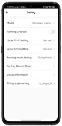 Guangdong A Oktechnology Grand Developmentco AM20D50N Plantation Shutter Motor - app function 2