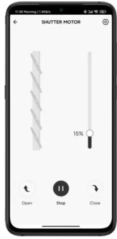 Guangdong A Oktechnology Grand Developmentco AM20D50N Plantation Shutter Motor - app function