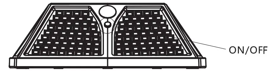lifegoods Solar Light 180 LED - Position of the On OFF Button