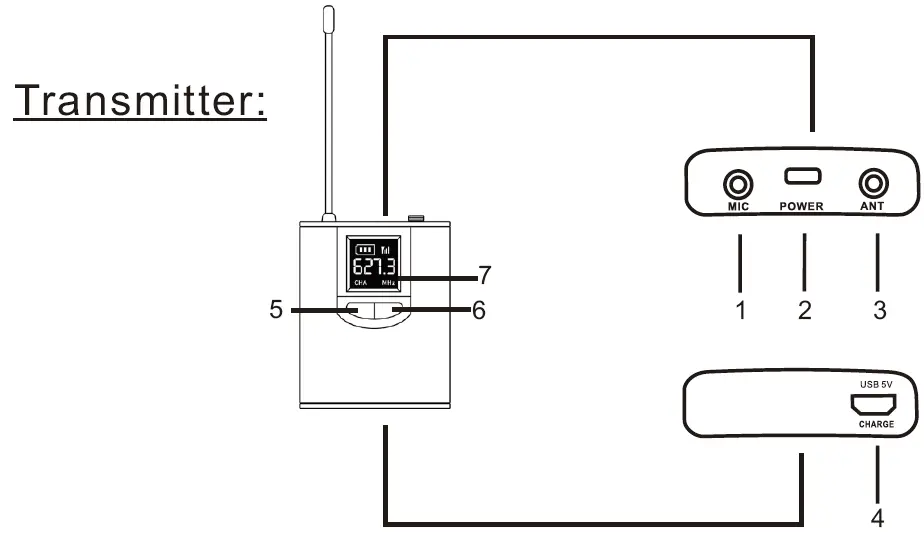 VAJESTIC MIC 800W UHF Headset Microphone fig 2