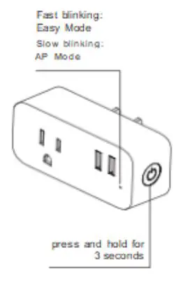 eboy EBESW009 Smart Plug User Guide - How do i reset the device and what does the blinking light mean