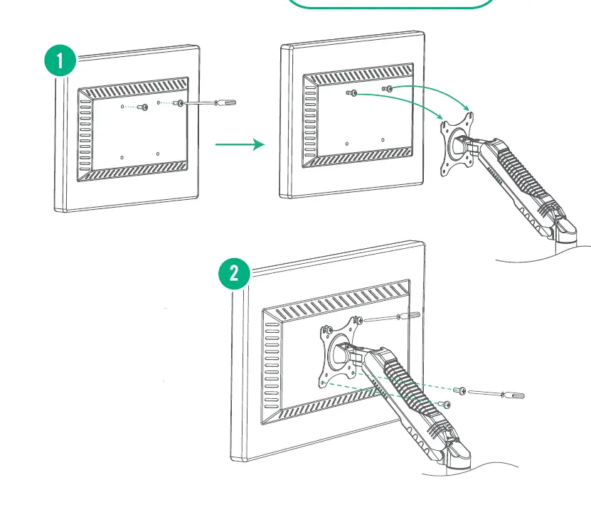 BAUHN AMAB-0222-S Gas- Spring- Monitor- Bracket -with -USB- ports fig 7