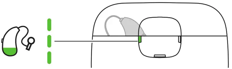 WIDEX WPC101 Charge and Clean Charging Station - Charging indicators 2