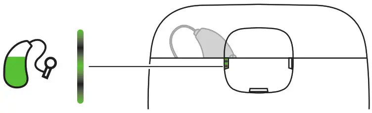 WIDEX WPC101 Charge and Clean Charging Station - Charging indicators 3