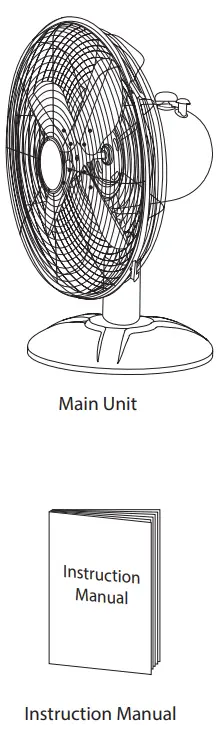 LOGIK L10DFGM17 10 Inch Gun Metal Desk Fan -fig1