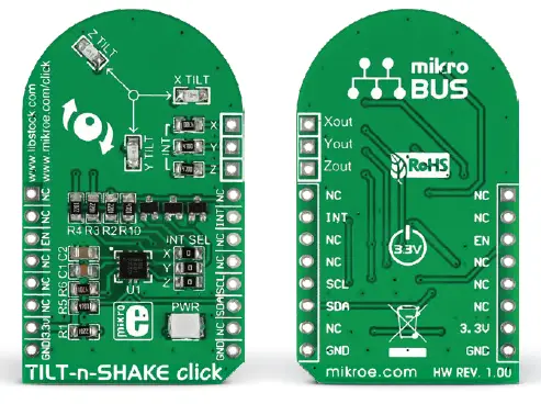 MikroE MMA8491Q TILT-n-SHAKE Click Board fig 1
