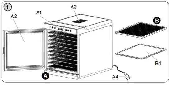 eta 4433173 Vital Air Electric Hot Air Food Dryer - FUNCTIONS