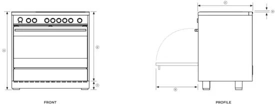 FISHER PAYKEL OR90 Series OR90SCG4X1 90cm Freestanding Dual Fuel Cooker - fig1
