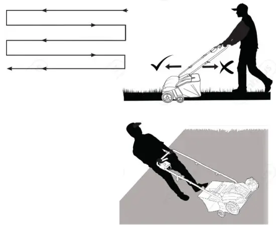 VonHaus 2515109 2 in 1 Lawn Scarifier Electric Garden Lawn Rake 1500W - WORKING POSITION