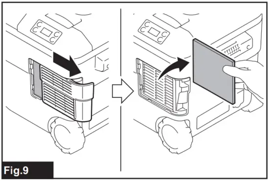 Cleaning the sponge filter