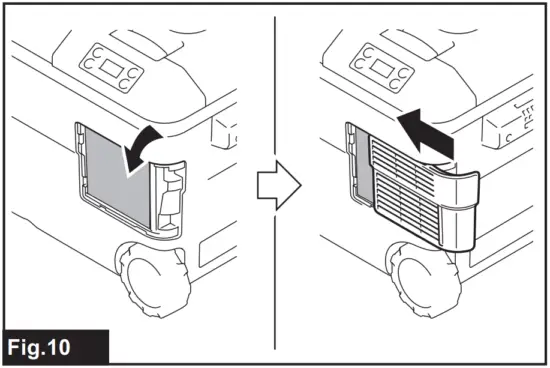 Cleaning the sponge filter