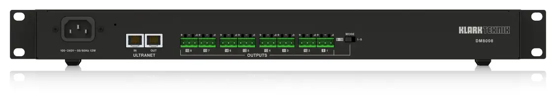 KLARK TEKNIK 8 Channel Output Box with ULTRANETRackmount 2