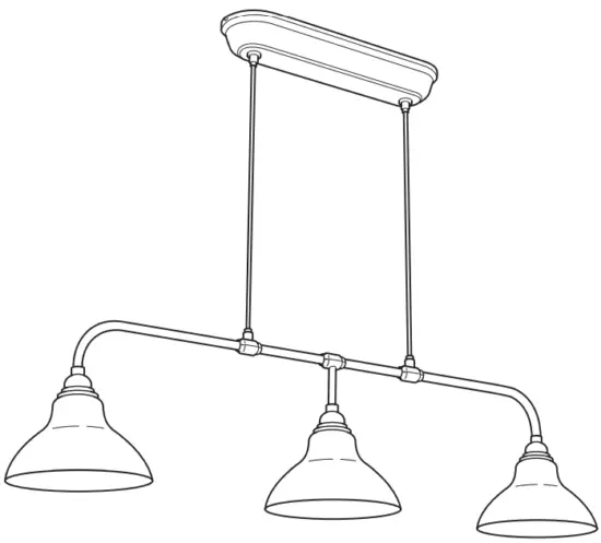 IKEA 903.647 79 AGUNNARYD Pendant Lamp with 3 Lamps