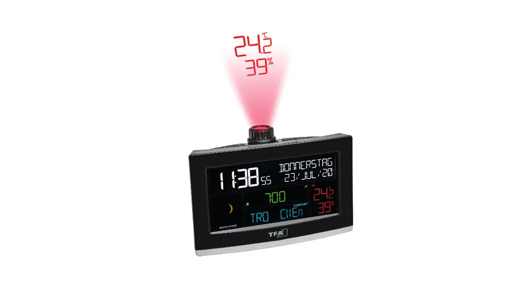 Tfa 35.8002.01 Projection Alarm Clock Instruction Manual Tfa 35.8002.01 Projection Alarm Clock Instruction Manual