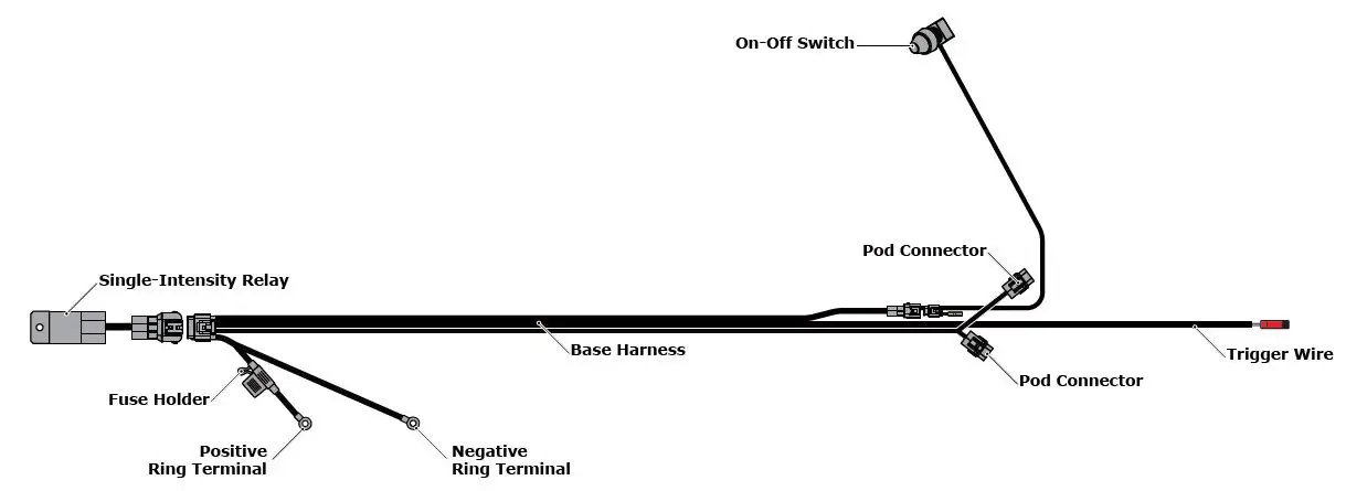 DENALI DNL.WHS.12400 Wiring Harness for Driving Lights Standard Powersports-fig3