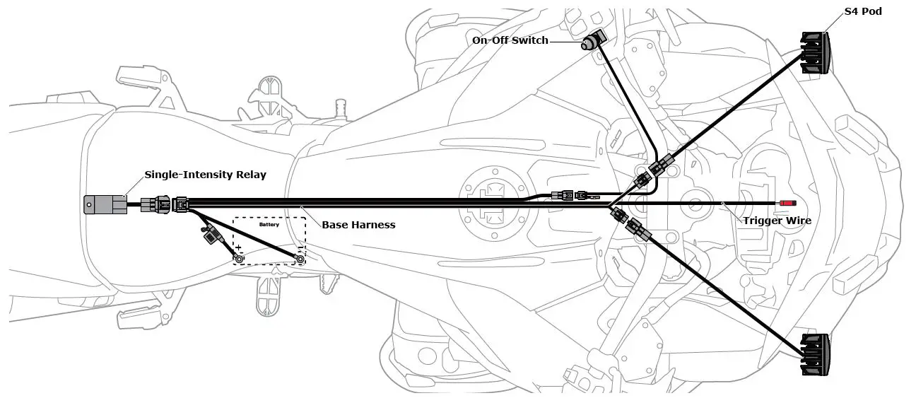 DENALI DNL.WHS.12400 Wiring Harness for Driving Lights Standard Powersports-fig4
