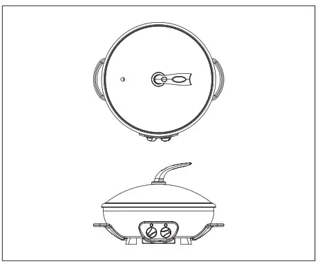 KLARSTEIN 10033779 Szechuan Hot Pot with Grill Plate - fig 1