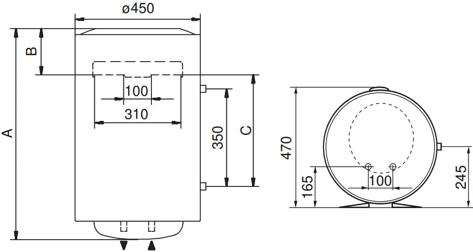 ARISTON 3201938 Lydos R 100 V 2K Electric Water Heater - fig 1