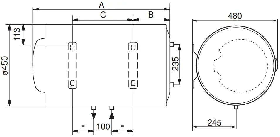 ARISTON 3201938 Lydos R 100 V 2K Electric Water Heater - fig 2