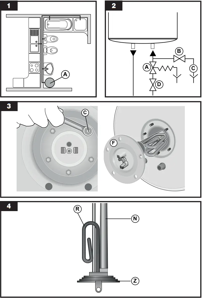 ARISTON 3201938 Lydos R 100 V 2K Electric Water Heater - fig 3