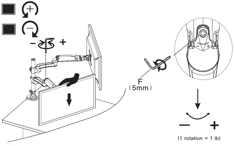 HUANUO HNDS8 Dual Monitor Stand plus