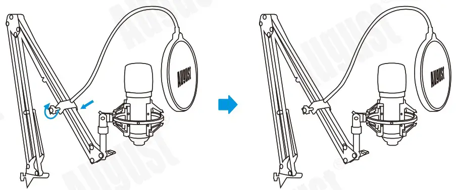 August REC100 USB Studio Microphone - Instruction 7