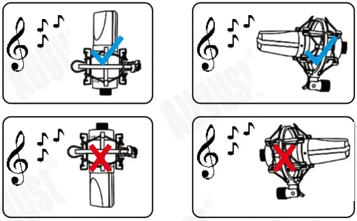August REC100 USB Studio Microphone - Tips