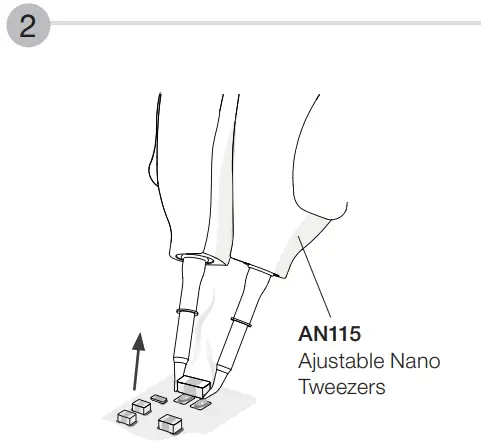 Chip Compoments Rework Process using Tweezers and Pedal
