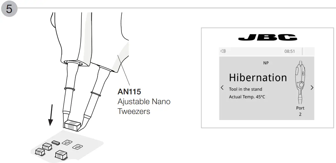 Chip Compoments Rework Process using Tweezers and Pedal