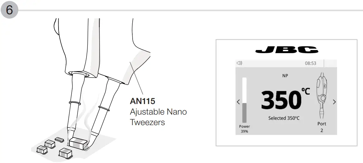 Chip Compoments Rework Process using Tweezers and Pedal
