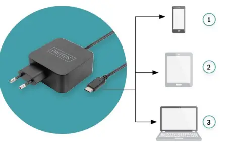 DIGITUS DA-10071 Notebook USB C Charger 1