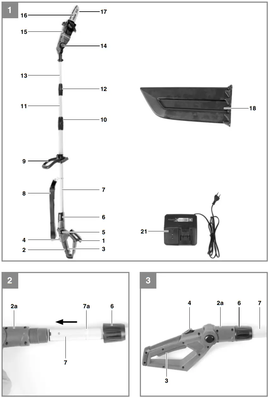 Einhell GE-LC 18 Li T Cordless Pole Mounted Pruner