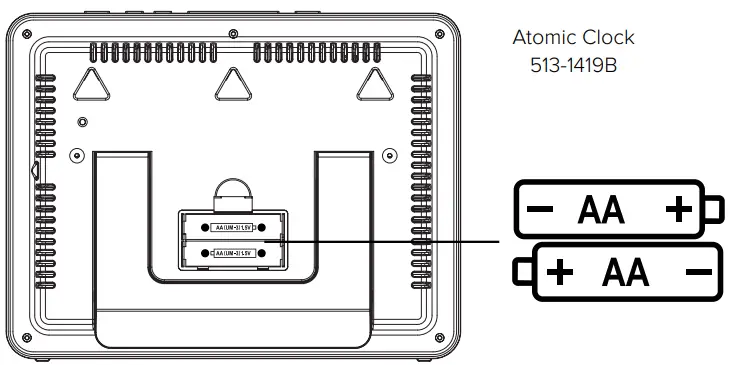 LA CROSSE TECHNOLOGY 513 1419B Atomic Digital Wall Clock with Calendar and Indoor Temperature - FIG 1