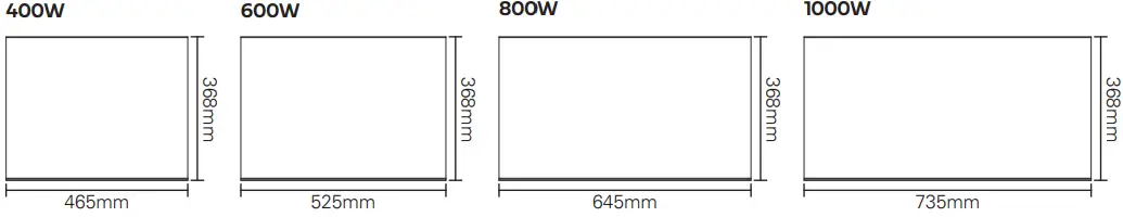namron 5401394 400W Panelovn Zigbee Matt Sort-fig8