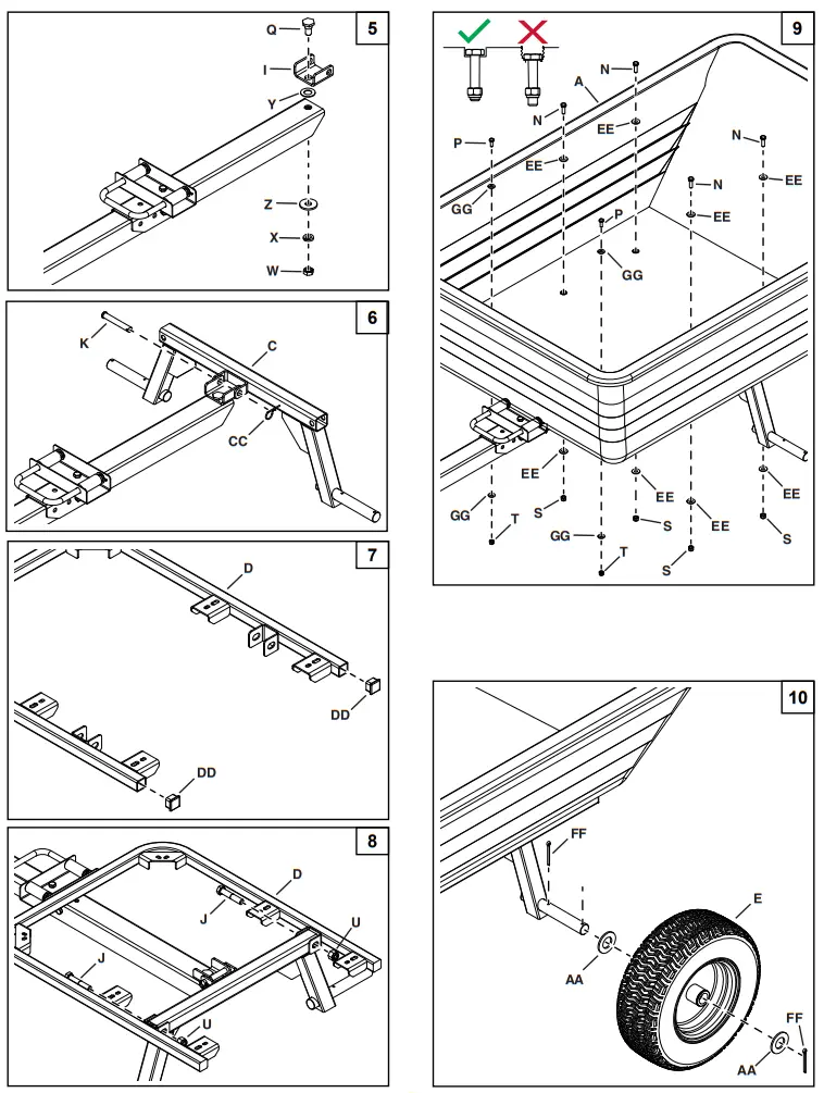 Agri-Fab 45-0552 12 Cubic Foot Utility Poly Swivel Dump Cart - Fig 4